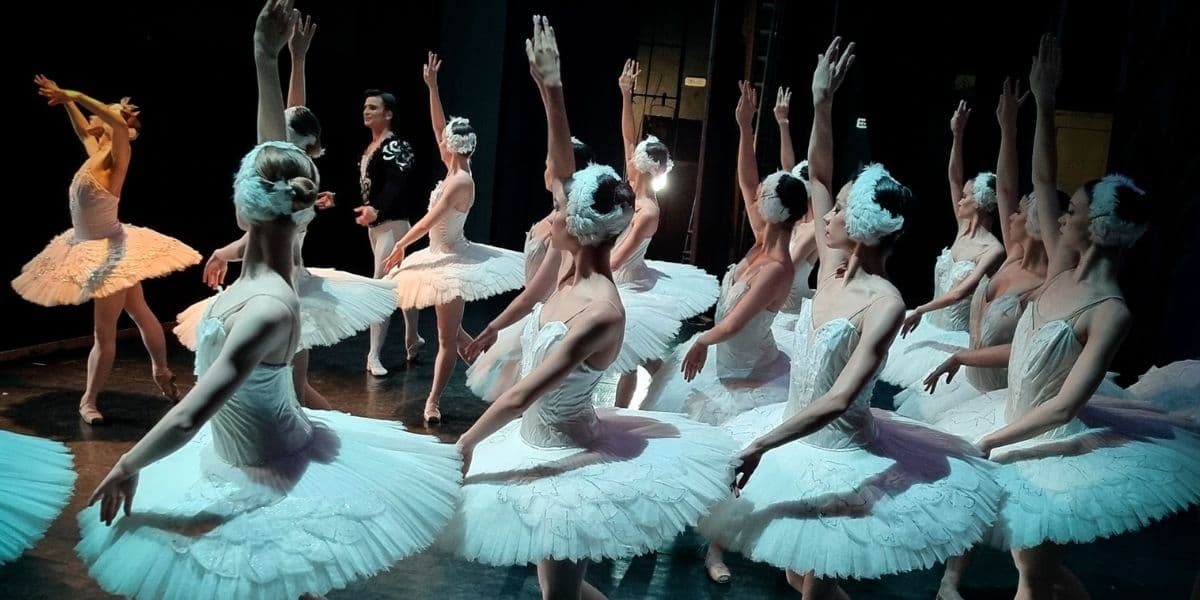 Cartel de El lago de los cisnes · International Ballet Company
