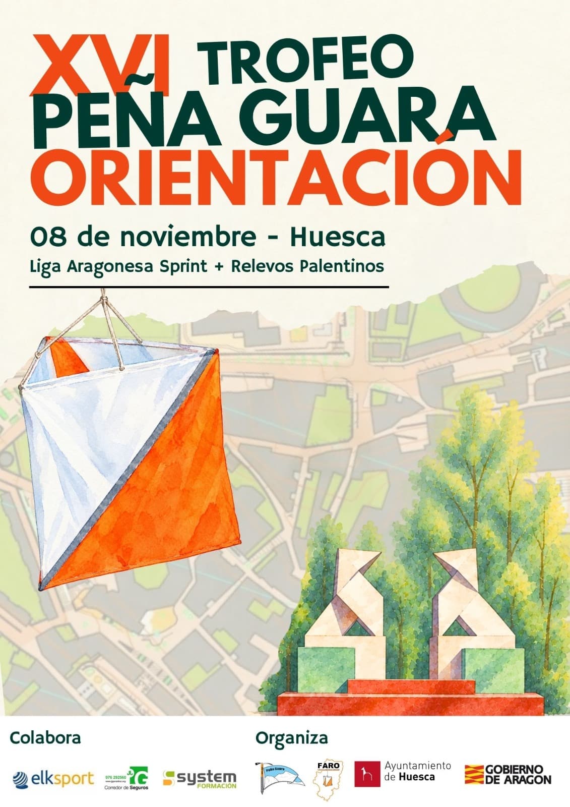 Cartel de XVI Trofeo Peña Guara de Orientación a Pie