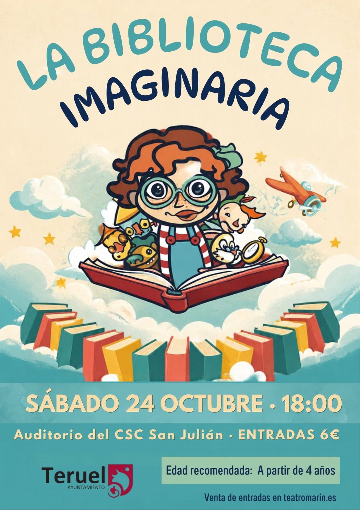 Cartel de La biblioteca imaginaria