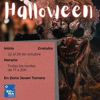 Cartel de Taller de creación de máscaras de Halloween