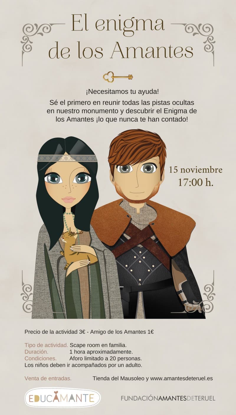 Cartel de El enigma de los Amantes: escape room en familia
