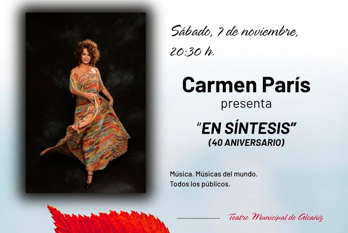 Cartel de Carmen París: «En síntesis» (40 aniversario)