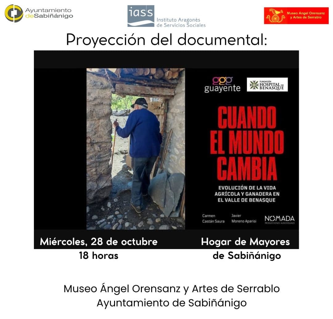 Cartel de Documental «Cuando el mundo cambia», con coloquio con sus directores