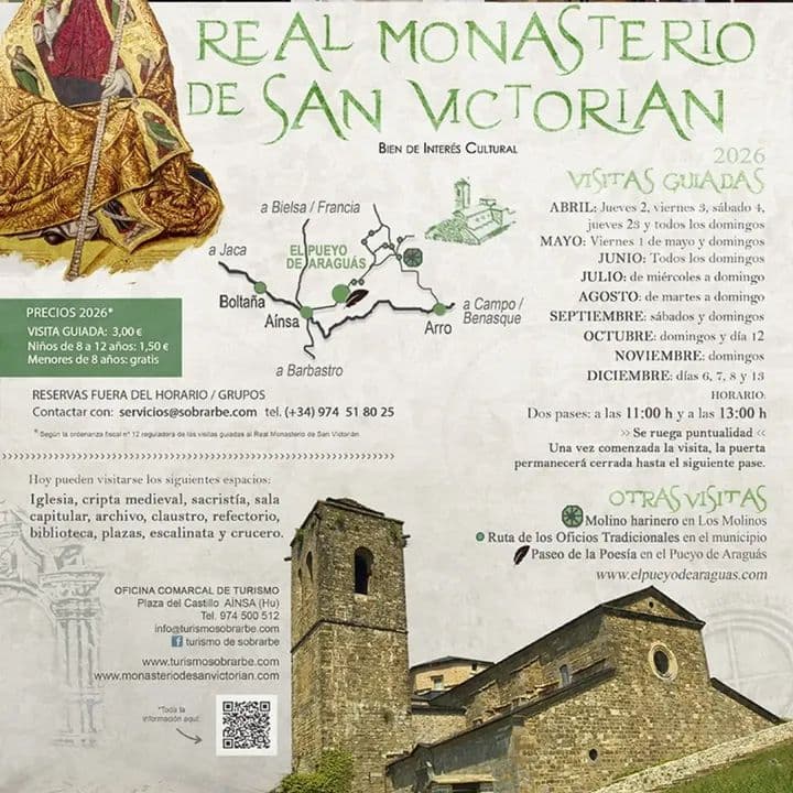 Cartel de Visitas guiadas al Real Monasterio de San Victorián