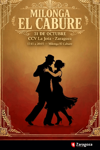 Cartel de Milonga el Caburé.