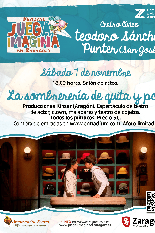 Cartel de Juega e imagina - La sombreria de quita y pon - producciones KINSER