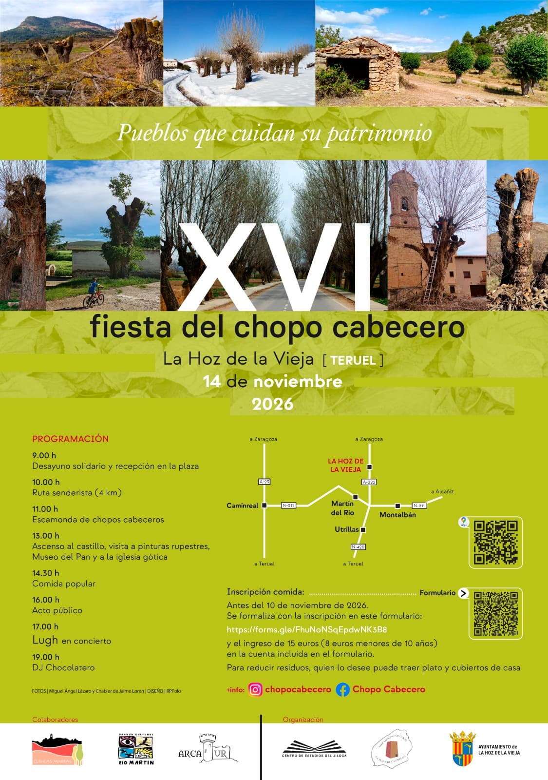 Cartel de XVI Fiesta del Chopo Cabecero, en La Hoz de la Vieja