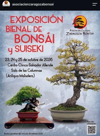 Cartel de Exposición Bonsai y Suisekis