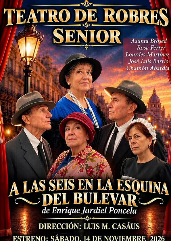 Cartel de «A las seis en la esquina del bulevar»