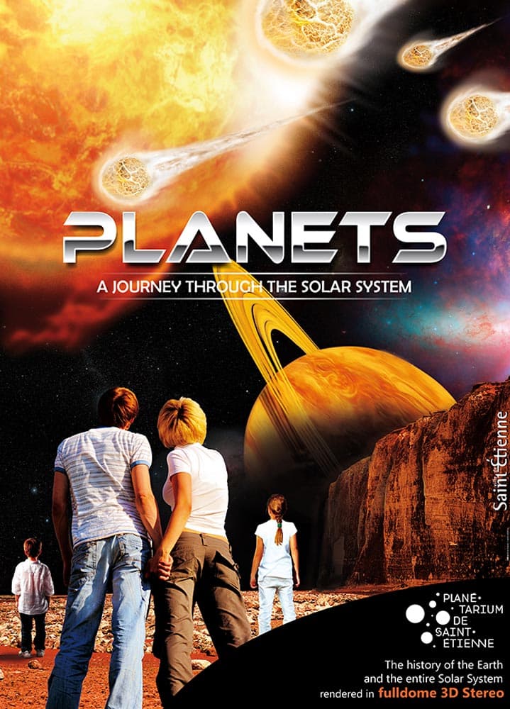 Cartel de Planetario de Aragón: visita general con «Planets»