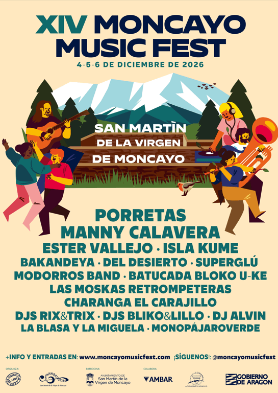 Cartel de XIV Moncayo Music Fest en San Martín de Moncayo