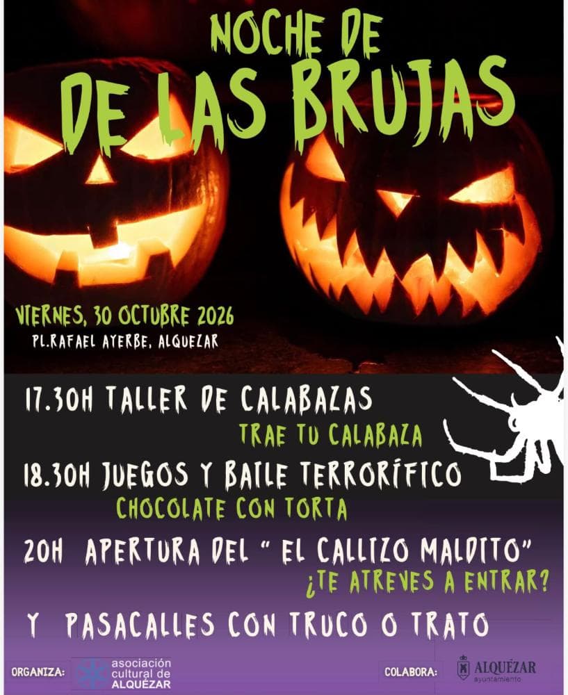 Cartel de Noche de las Brujas en Alquézar