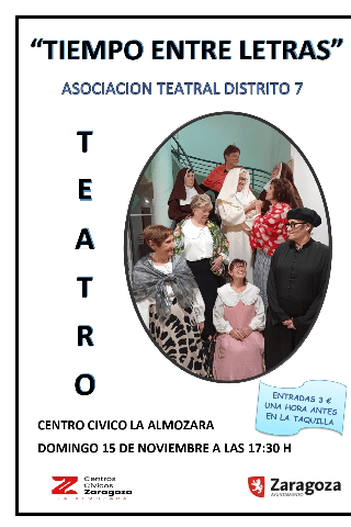 Cartel de Tiempo entre Letras