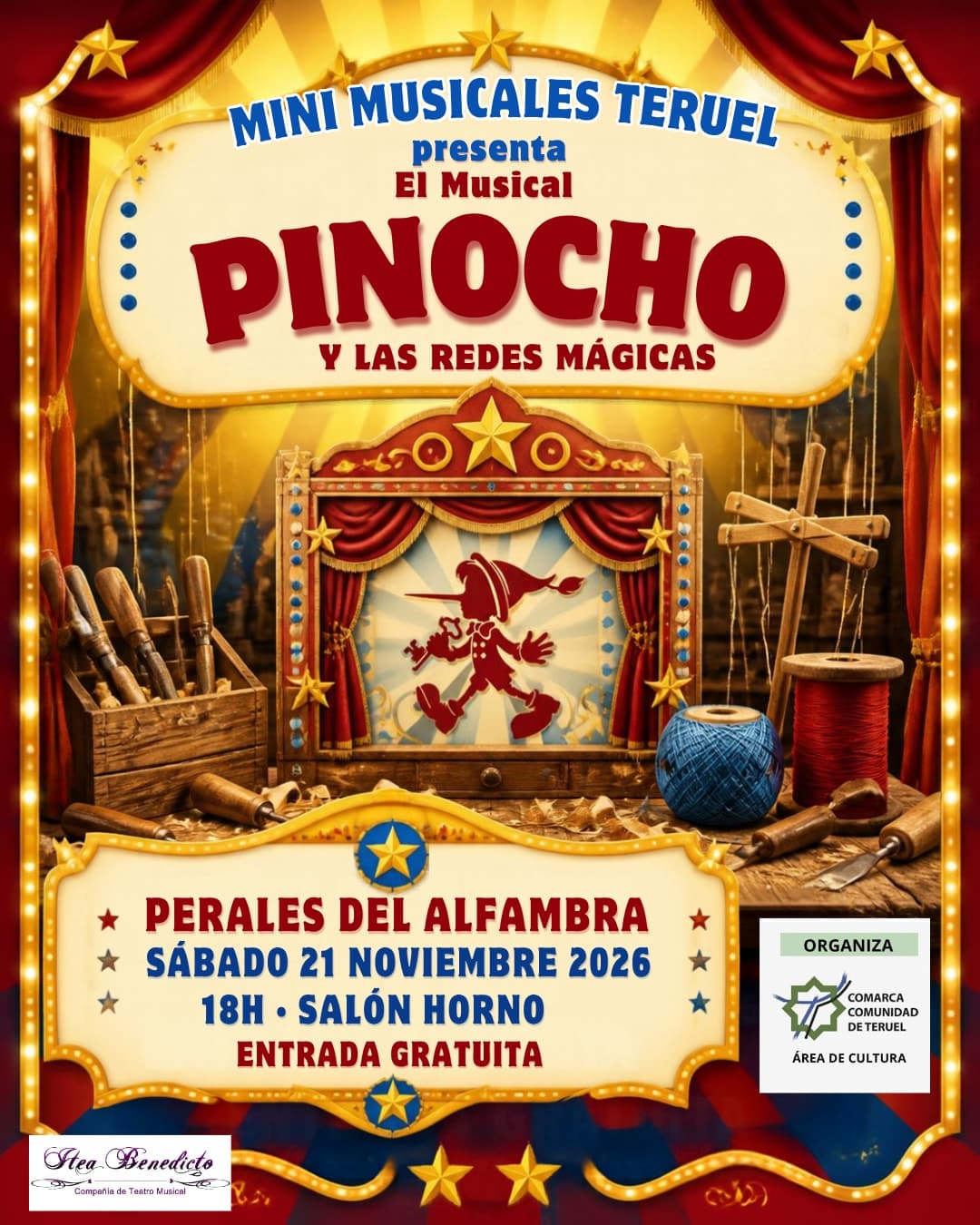 Cartel de Musical «Pincho y las redes mágicas» en Perales del Alfambra