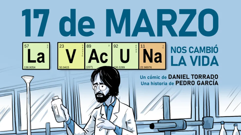 Cartel de Presentación del cómic «17 de marzo. La vacuna nos cambió la vida»
