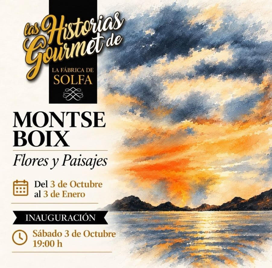 Cartel de Exposición «Flores y paisajes», de Montse Boix