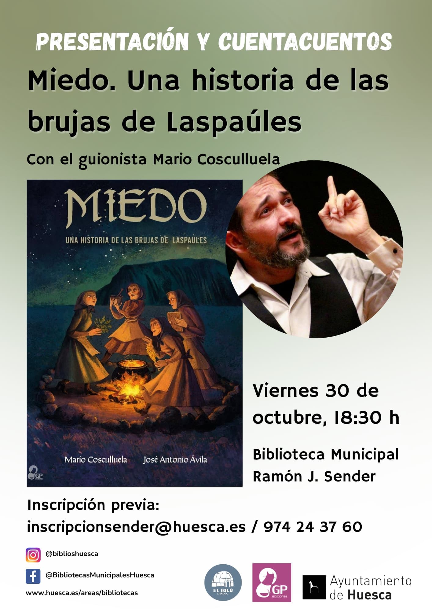 Cartel de Cuentacuentos: ‘Miedo. Una historia de las brujas de Laspaúles’