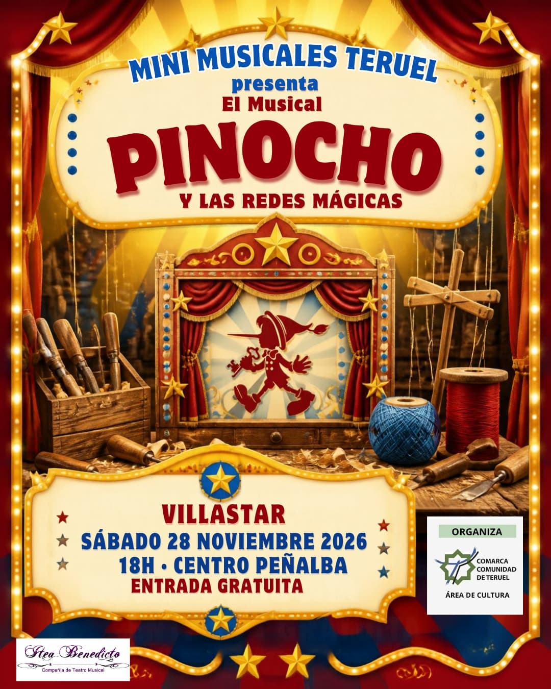 Cartel de Musical «Pincho y las redes mágicas» en Villastar