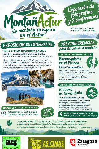 Cartel de MONTAÑACTUR. Exposición fotográfica Club de Montaña "As Cimas"