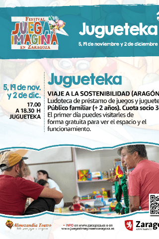 Cartel de JUGUETEKA. Viaje a la sostenibilidad. (Aragón).