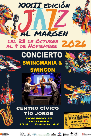 Cartel de 32º Festival Jazz al Margen. Concierto Swingmania & Swingon