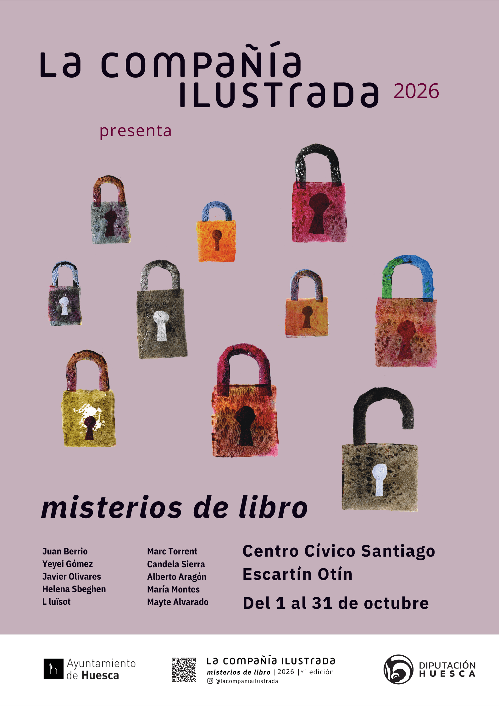 Cartel de Exposición ‘Misterios de libro’, de la Compañía Ilustrada
