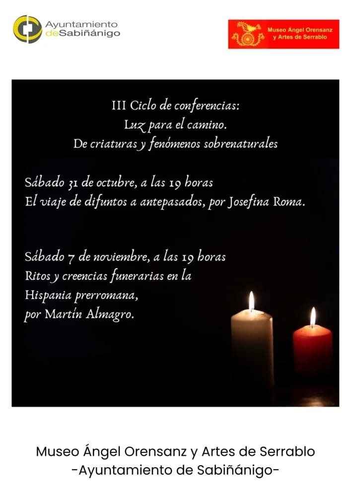 Cartel de «Ritos y creencias funerarias en la Hispania prerromana», con Martín Almagro Gorbea