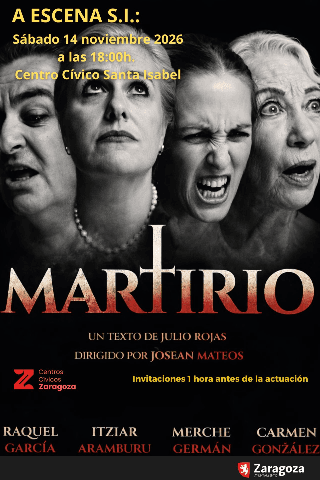 Cartel de Martirio. Rasmia Teatro