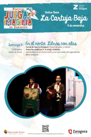 Cartel de Juega e Imagina 2026: En el Viento. Libros con alas. De Corral de García