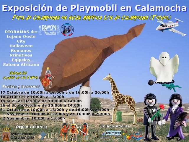 Cartel de Exposición de Playmobil en Calamocha