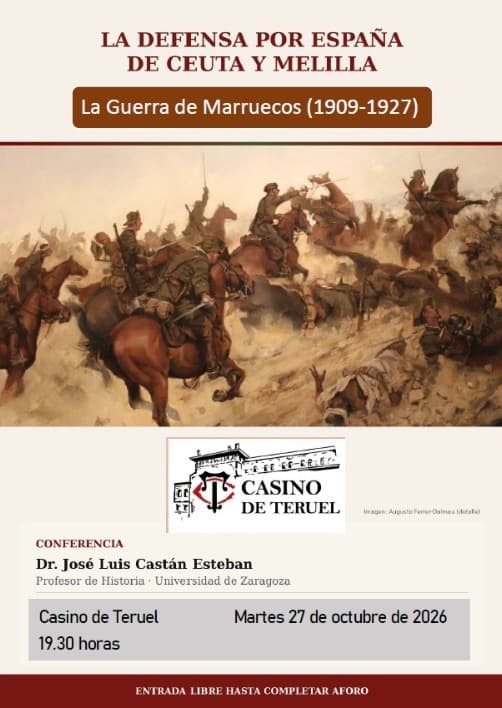 Cartel de Conferencia «La defensa por España de Ceuta y Melilla»