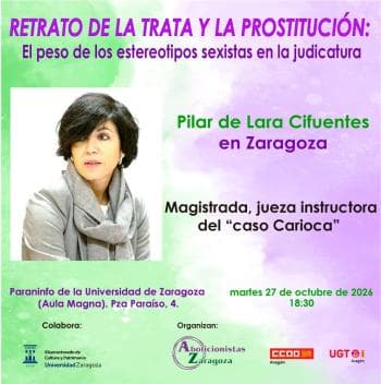 Cartel de Retrato de la trata y la prostitución: el peso de los estereotipos sexistas en la Judicatura
