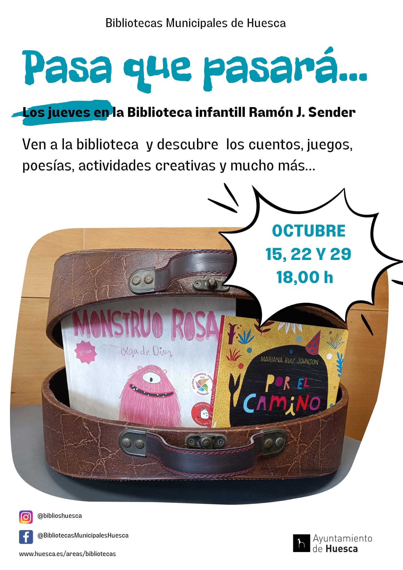 Cartel de Cuentacuentos infantil: Pasa que pasará…