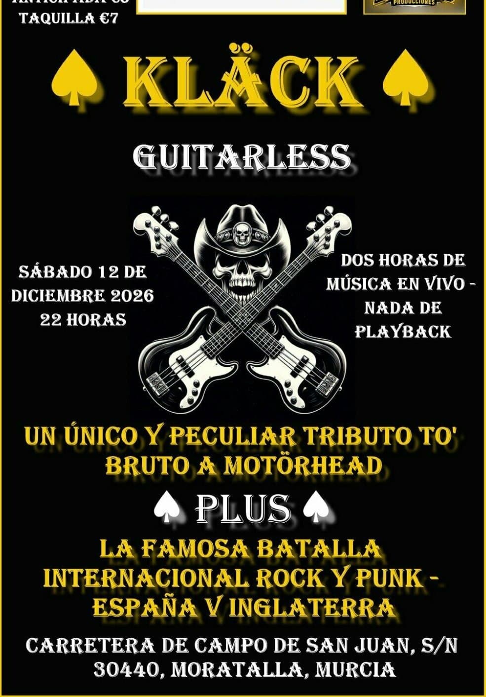 Cartel de Klack: tributo a Motörhead