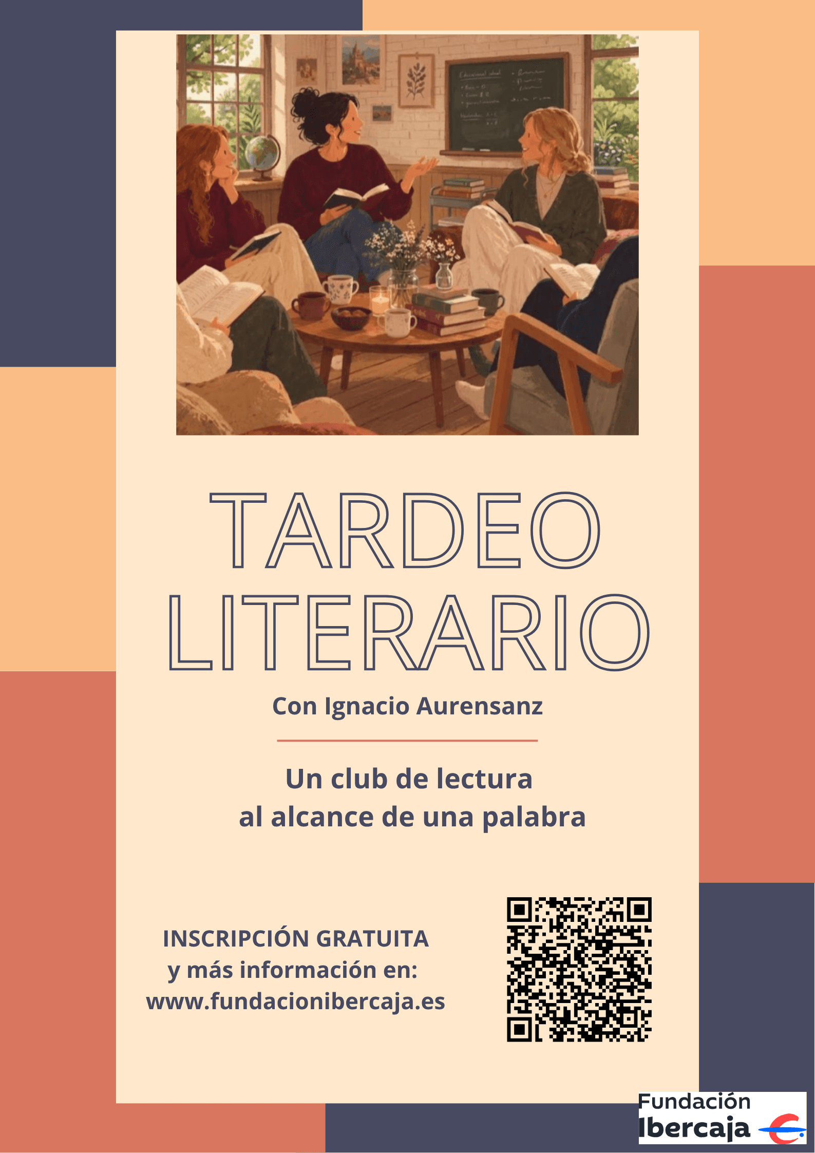 Cartel de Tardeo literario con Ignacio Aurensanz