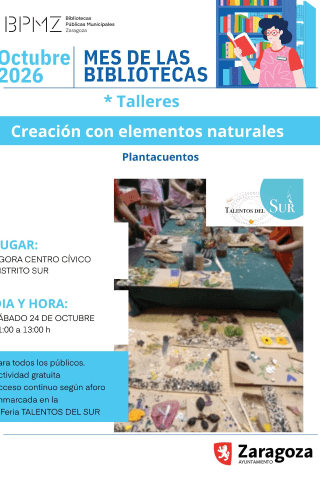 Cartel de Plantacuentos, taller de creación