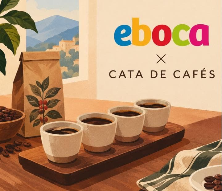 Cartel de Cata guiada de café de especialidad Éboca