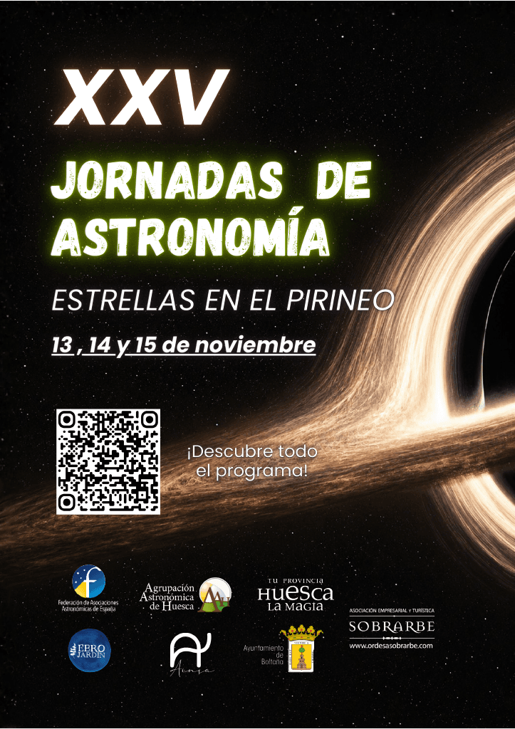 Cartel de XXV Jornadas de Astronomía «Estrellas en el Pirineo»