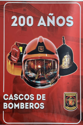 Cartel de 200 años, cascos de bomberos