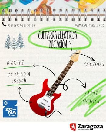 Cartel de Guitarra Electrica Iniciación