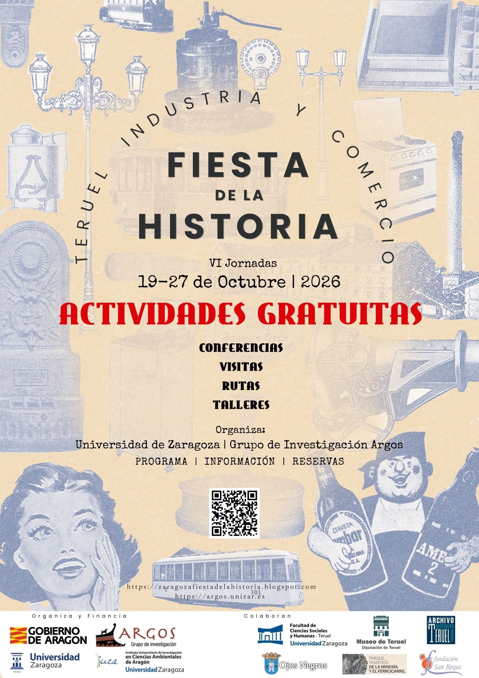 Cartel de Recorrido por los comercios históricos de Teruel