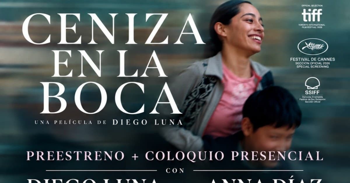 Cartel de Preestreno de «Ceniza en la boca» con Diego Luna