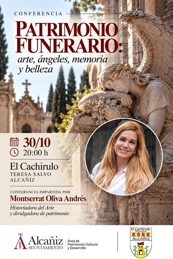 Cartel de Conferencia «Patrimonio funerario: arte, ángeles, memoria y belleza»