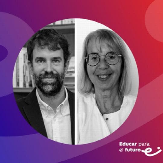 Cartel de Cómo cuidar al docente con Rafa Guerrero y Carmen Timoneda