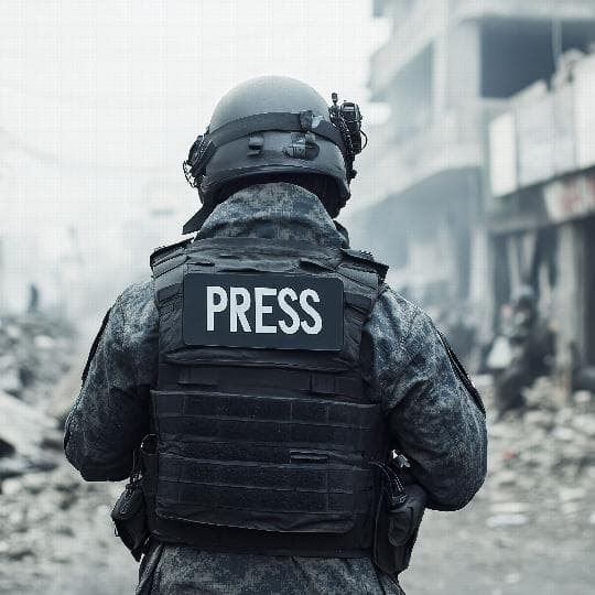 Cartel de Reportajes en zonas de conflicto
