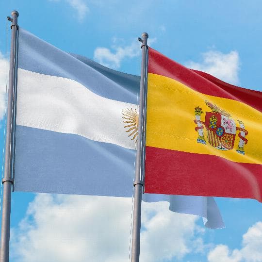 Cartel de Encuentro con el embajador de Argentina