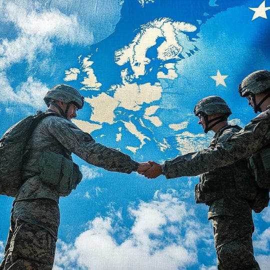 Cartel de La necesidad de una comunidad europea de la defensa. La situación de Ceuta