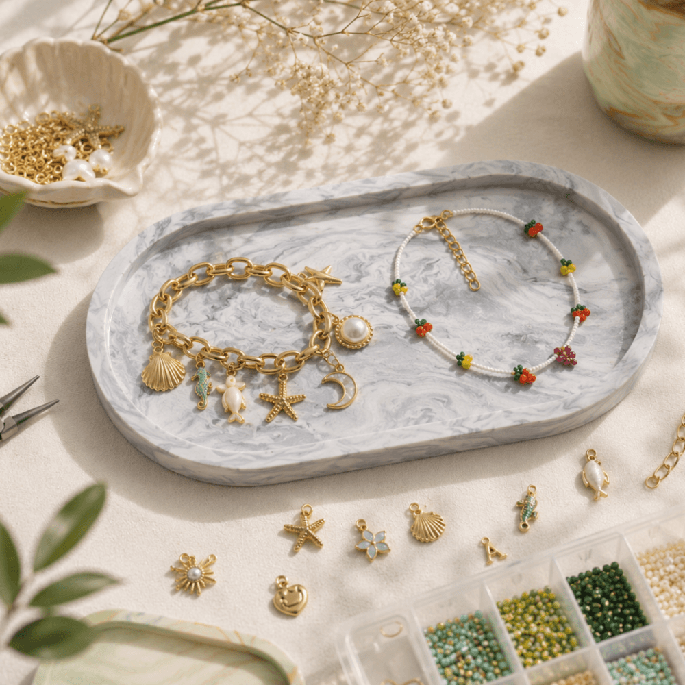 Cartel de Taller: joyas y bandeja