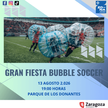 Cartel de Gran fiesta bubble soccer