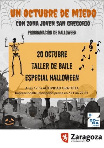 Cartel de Taller de Baile - Especial Halloween